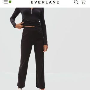 Everlane the ribbed flare pant black size xs